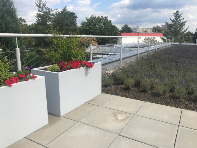 Sklolaminátové hrantíky u záhradky